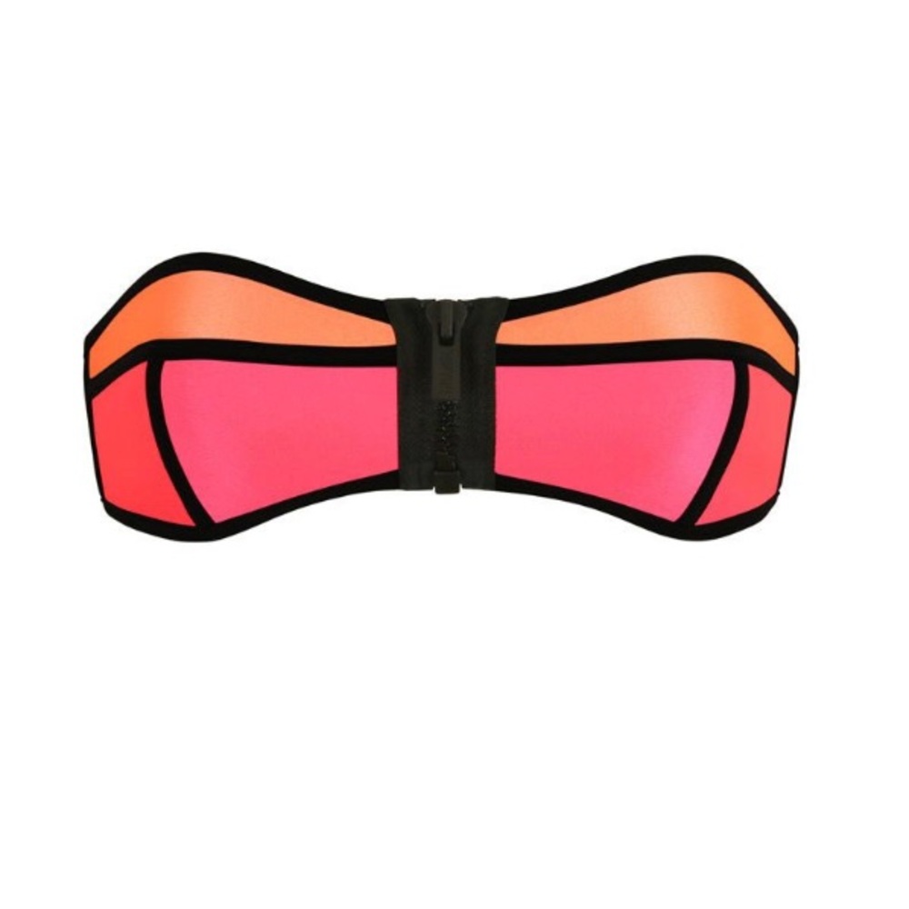 Triangl zip up strapless bikini top